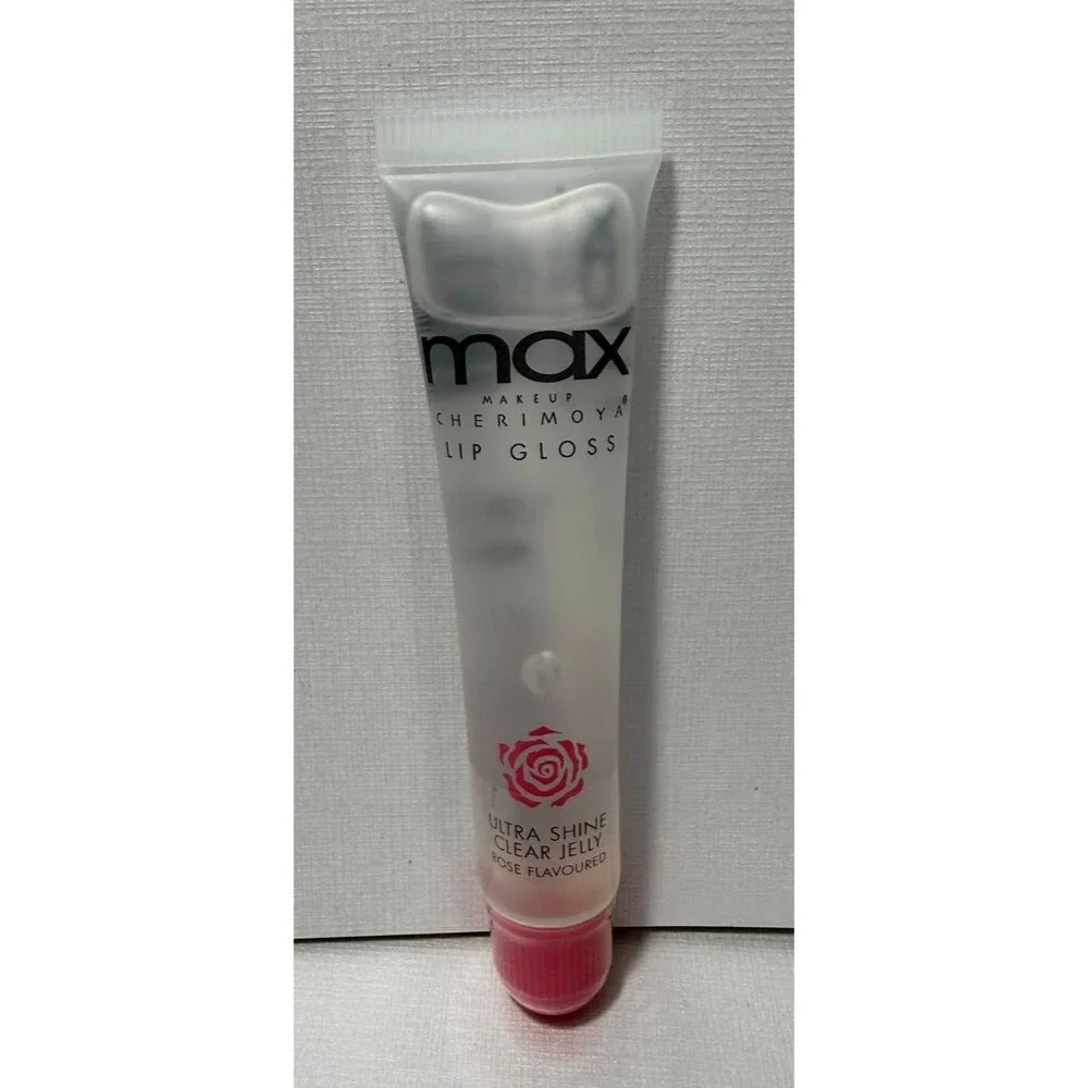 Max Makeup Cherimoya Ultra Shine Clear Jelly Lip Gloss – Rose Flavored